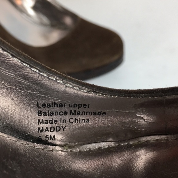 ALFANI Suede Leather Croc Embossed Stacked Heels    6.5 - Picture 9 of 13